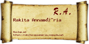 Rakita Annamária névjegykártya
